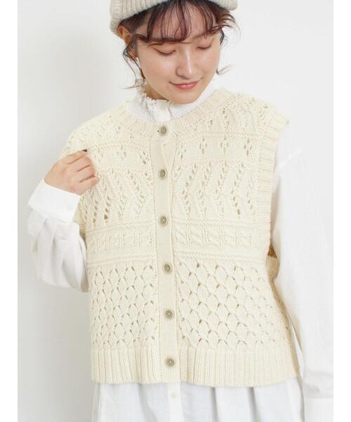 Samansa Mos2（サマンサ モスモス）の「【Fluffy Wool Blend】前後着柄