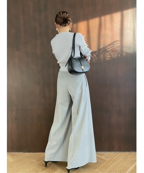 SNIDEL（スナイデル）の「ペプラムベアトップ&パンツセット