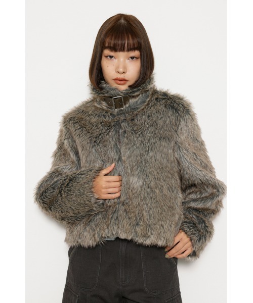 LAGUA GEM（ラグアジェム）の「BELT フェイクファージャケット（その他