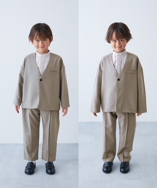 セール】フォーマル ノーカラージャケット セットアップ(ロングパンツ