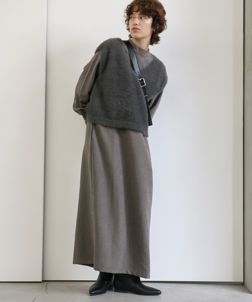 セール】ピーチスキンプチハイネックワンピース（ワンピース）｜select