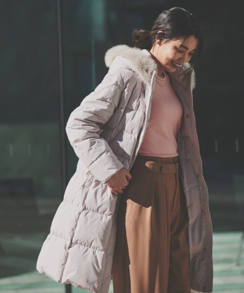 セール】【撥水／洗える／フード取り外し】ファー付きロングダウン