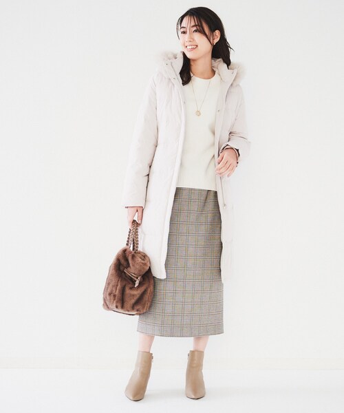 セール】【撥水／洗える／フード取り外し】ファー付きロングダウン