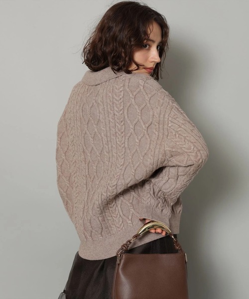 シャツドッキングケーブルニット（ニット/セーター）｜Arpege story