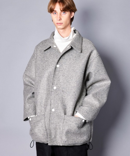 rehacer : Wool Bonding Coach Jacket / ウール ボンディング コーチ