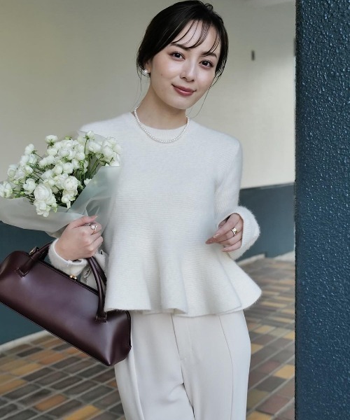 ZOZO限定カラー】ペプラムショートニットトップス（ニット/セーター