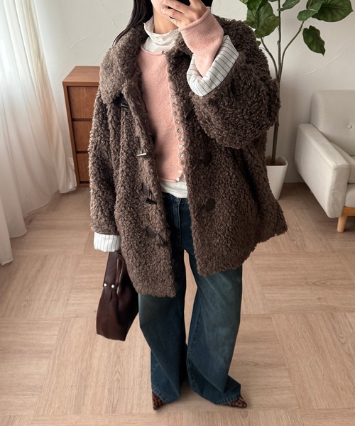 MUHET（ミュエータ）の「poodle shaggy duffle coat / プードル