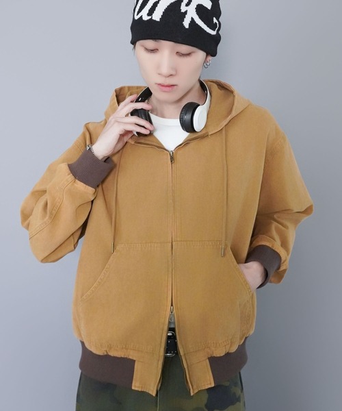 セール】短丈 ダック地 アクティブジャケット/ダブルジップ