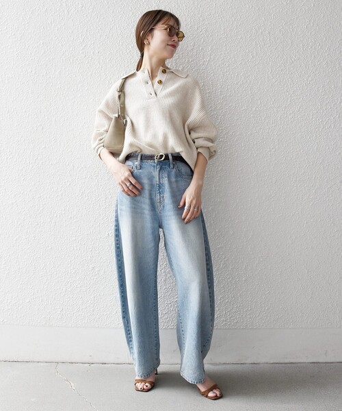 セール】SHIPS any:〈手洗い可能〉AQUA カシミヤ ミックス ポロ ニット