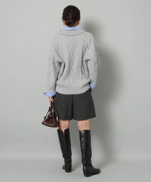 シャツドッキングケーブルニット（ニット/セーター）｜Arpege story