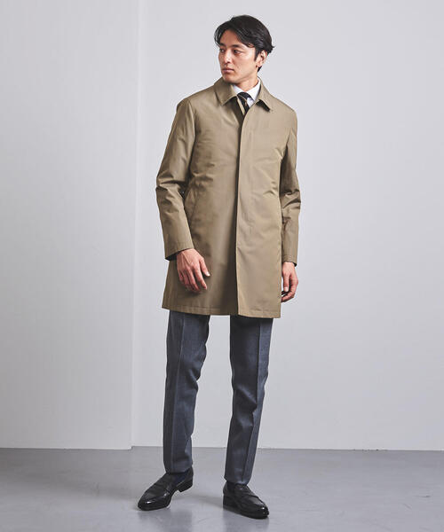 【現行タグ】ユナイテッドアローズ ステンカラーコート L ネイビー ライナー SENTDALE WOOL ステンカラーコート