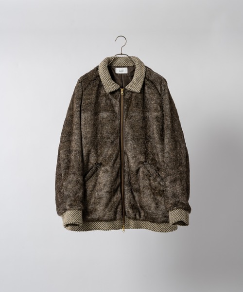 soerte（ソエルテ）の「Knit docking fur jacket/ニットドッキング