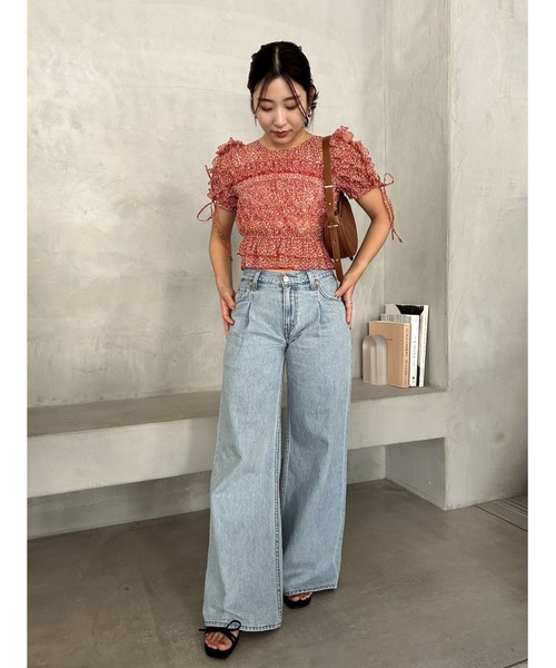 SNIDEL（スナイデル）の「ランダムシャーリングトップス（シャツ