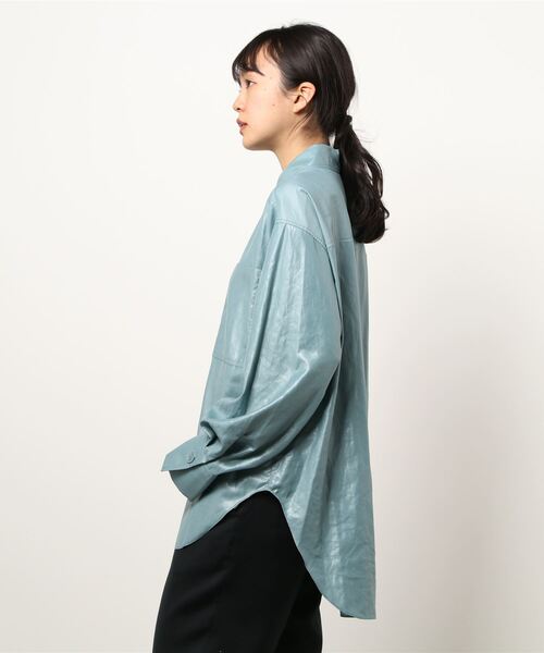 LE CIEL BLEU（ルシェルブルー）の「Leather Look Shirt（シャツ