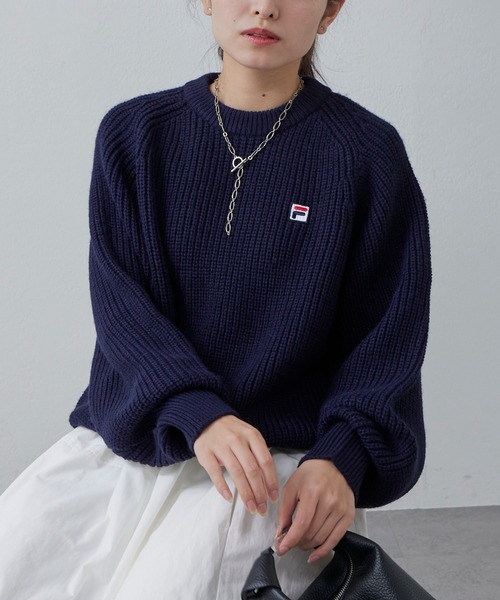 Lui's（ルイス）の「【FILA×Lui's】ハイネッククロップドニット