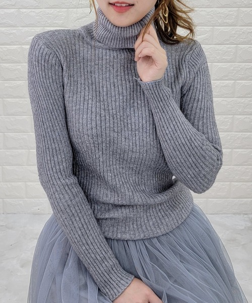 セール】リブ タートルネック ニット（ニット/セーター）｜DAYRA