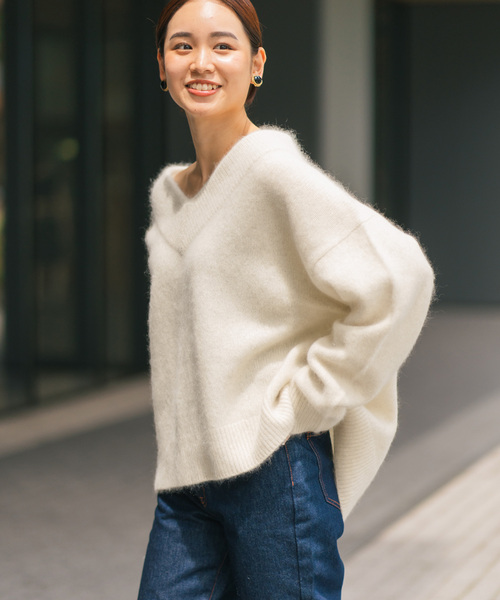 Noble（ノーブル）の「《追加》YAKワイドVネックニット（ニット