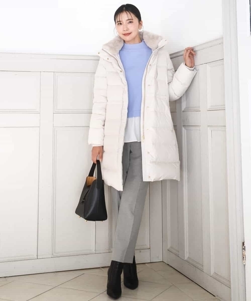 セール】ベーシックタフタ ロングダウンコート/撥水加工（ダウン