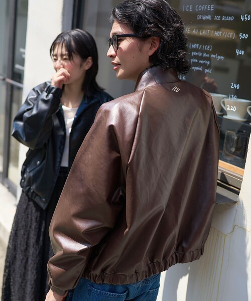 セール】UMBRO/アンブロ SP LEATHERETTE Stand Collar Blouson/別注