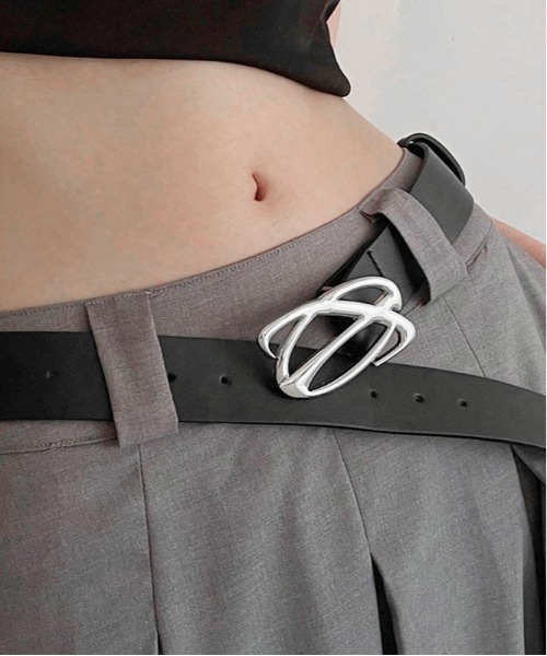 セール】メタル ロゴ バックル ベルト（ベルト）｜Port（ポート）の