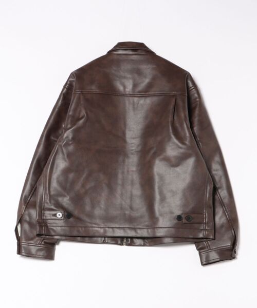 VANS ヴァンズ M Fake Leather Jacket ジャケット 125K1084200 BROWN