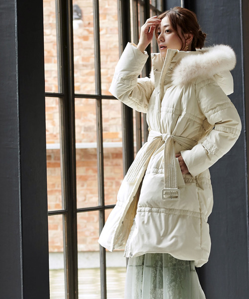 セール】洗える ｜ フォックスファービッグシルエットダウンコート