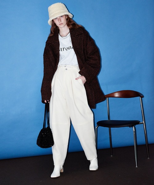 ビッグヘリンボーンミドルコート【MAISON SPECIAL/メゾンスペシャル