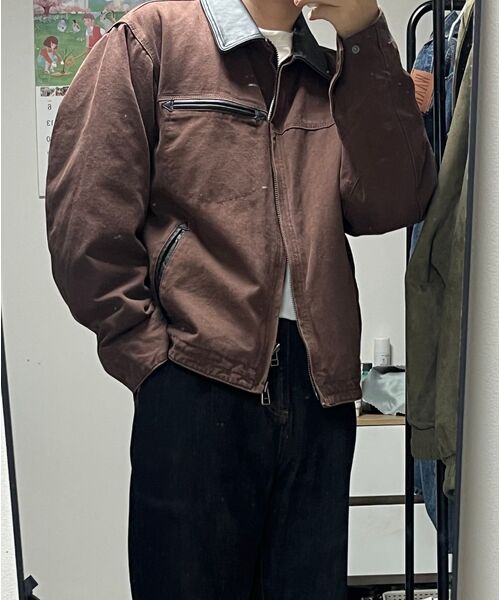 HEAVY CANVAS DESTROYED WORK JACKET _ BROWN（その他アウター