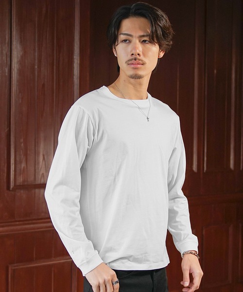 セール】【SOMEDIFF】Luxury 長袖クルーネック/Vネックカットソー