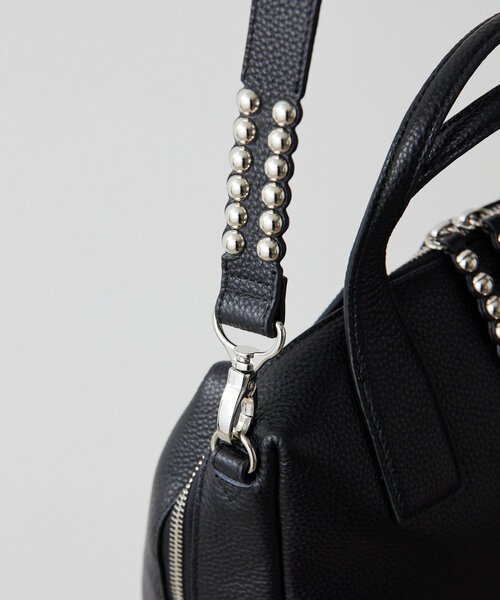 セール】《本革/ショルダー付き》スタッズボストンバッグ（ボストン