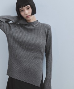 Drawer（ドゥロワー）＞ 18Gカシミヤシルクリブクルーネックニット