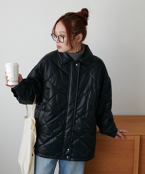DISCOAT（ディスコート）の「エコレザーキルティングジャケット