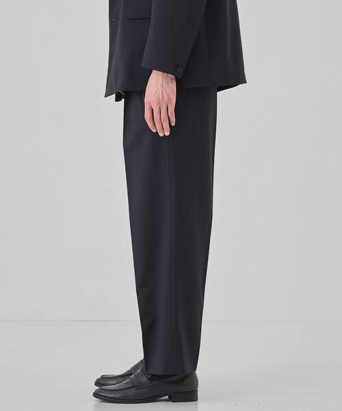 セール】シャドーストライプ 2タックイージーパンツ 防シワ｜防臭