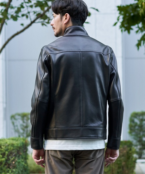 TETE HOMME（テットオム）の「SHEEP LEATHER JACKET / スタンドカラー