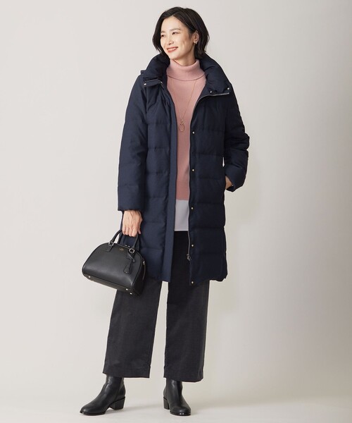 J.PRESS（ジェイプレス）の「千鳥&グレンチェック ロング ダウン