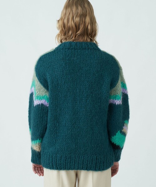 MACPHEE（マカフィー）の「カラーインターシャ クルーネックプル