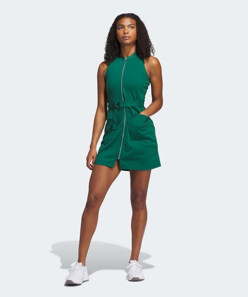 セール】GO-TO ツイストニット ノースリーブ フルジップ ワンピース