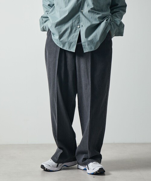 セール】限定展開 セミワイドシルエット イージー デニムスラックス