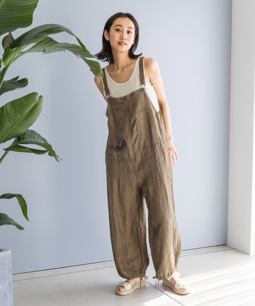 niko and（ニコアンド）の「FINEリネンサロペット（サロペット