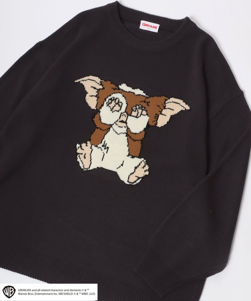 GREMLINS/グレムリン ギズモ ジャガード刺繍 春ニット トップス
