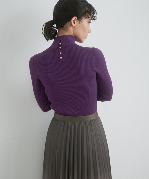 ANAYI（アナイ）の「ウールシルクリブタートルネック プルオーバー