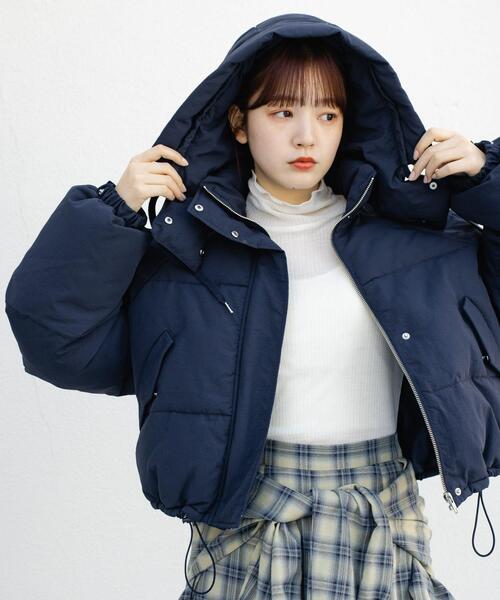 セール】ショート中綿フードジャケット（ダウンジャケット/コート