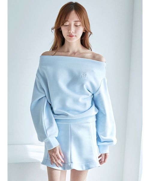 セール】Sustainableオフショルスウェットミニセット（ワンピース