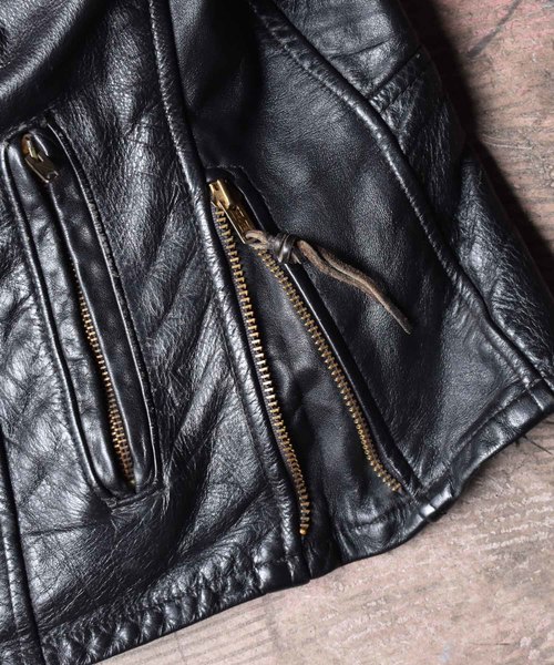 VINTAGE（ヴィンテージ）の「【ヴィンテージ古着】レザー シングル