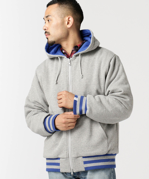 LOOPWHEELER × BEAMS PLUS / 別注 ダウン ジップ パーカー（スウェット