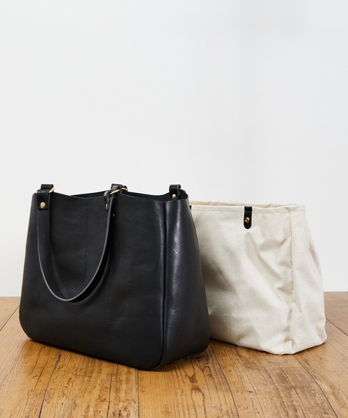 SLOW スロウ / bono-tote bag width type フルベジタブルタンニング