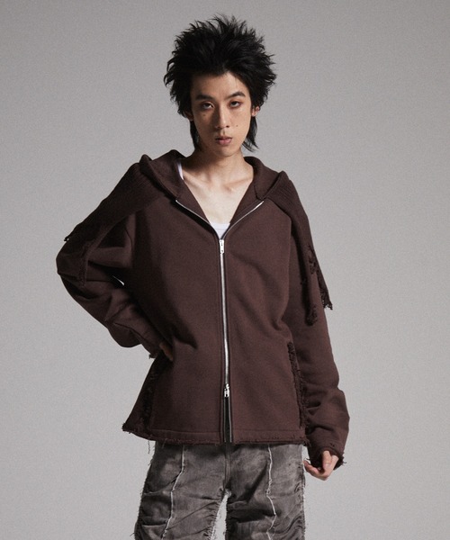 GRANCY（グランシー）の「【GRANCY】Knit Layered Design Zip Hoodie