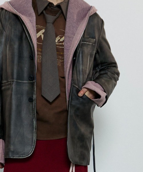 Leather Tailored Jacket/レザーテーラードジャケット（テーラード