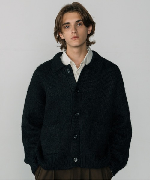 LURAKU（ルラク）の「【LURAKU】Shaggy Knit Polo Cardigan / シャギー