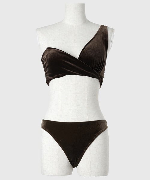 ワンショルダーセパレートスウィムウェア（水着）｜anuans（ア